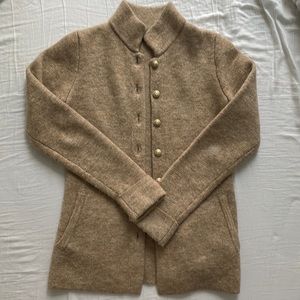 Camel Wool Blazer-Sweater